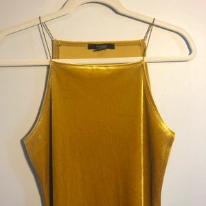 Forever 21 Gold Velvet Dress sz M